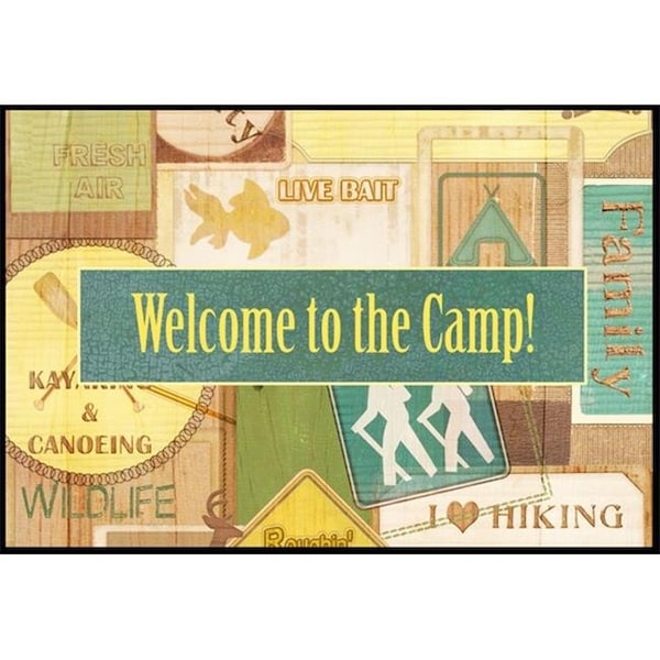 Carolines Treasures Carolines Treasures SB3080MAT Welcome to the Camp Indoor or Outdoor Mat SB3080MAT - main